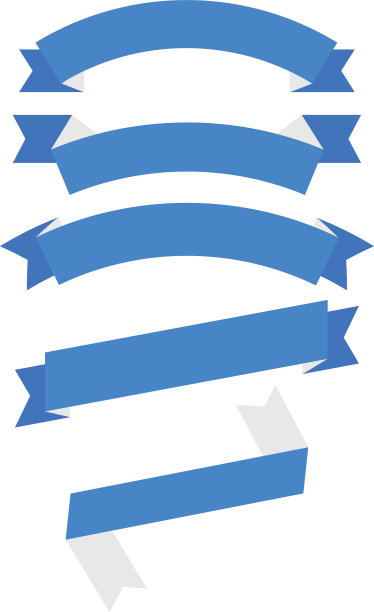 设置蓝丝带横幅图标图片下载