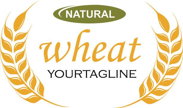 农业小麦标志模板图标图片下载