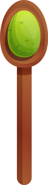 卡通风格的抹茶勺图标图片下载