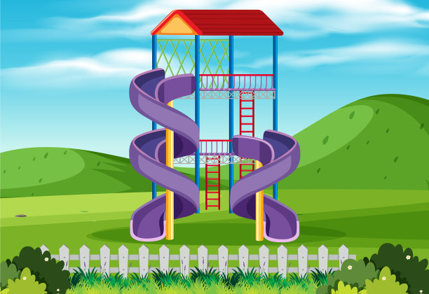 游乐场滑梯屋图片下载