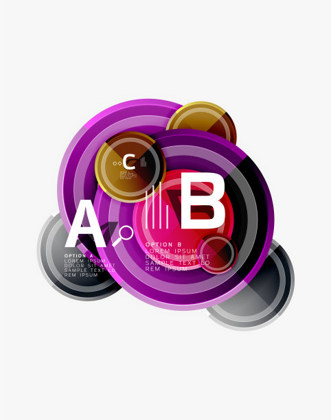 抽象的圆形几何形状现代圆图片下载