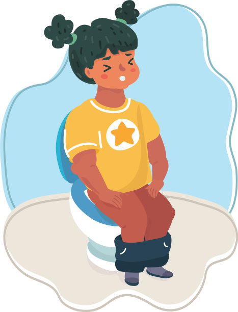 小女孩坐在马桶上图片下载