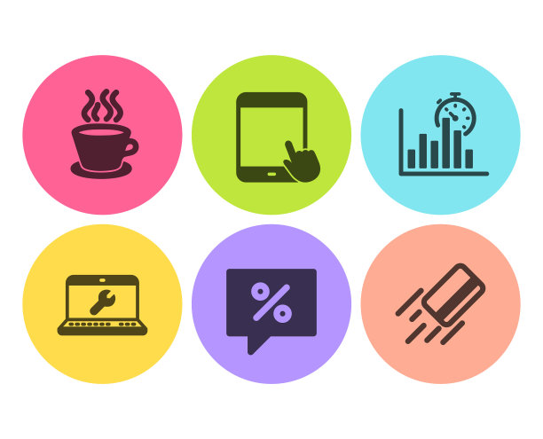 折扣消息报告计时器和平板电脑图标图片下载