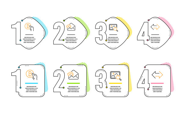 搜索照片比特币支付和发送邮件图标集图片下载