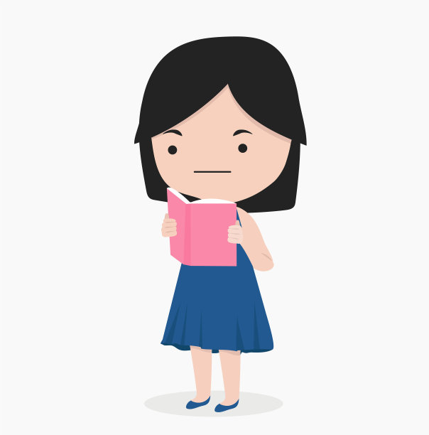 小女孩在看书图片下载