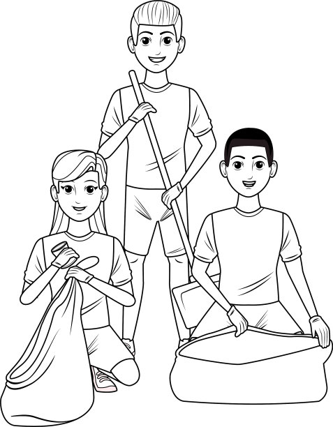 清洁服务人员头像卡通人物图片下载