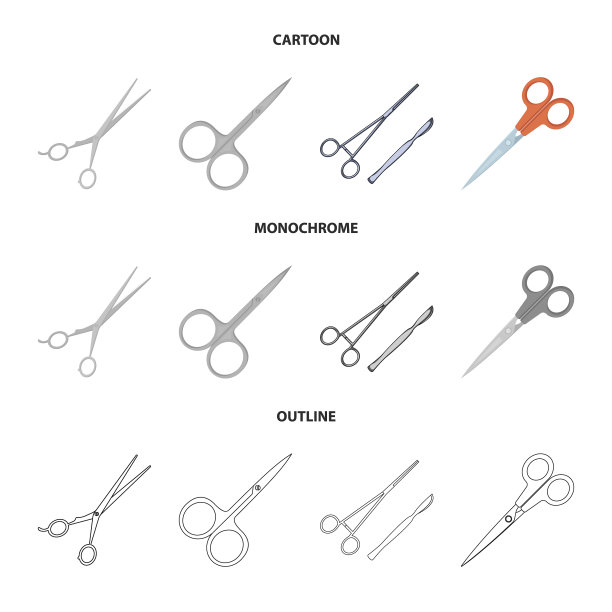 剪刀和工艺图标集图片下载