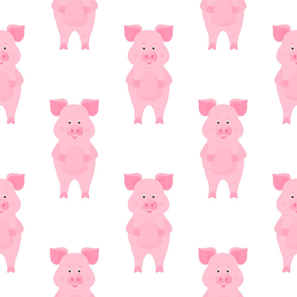 可爱的小猪卡通人物小猪有趣的动物图片下载