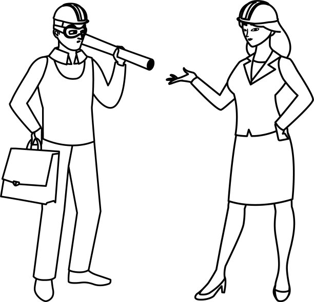 男建造师和女工程师图片下载