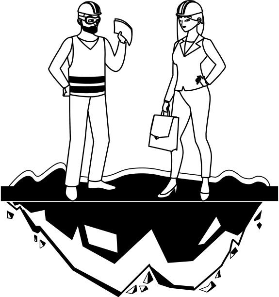 男建造师和女工程师图片下载