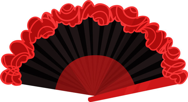 传统颜色的弗拉门戈扇子图片下载