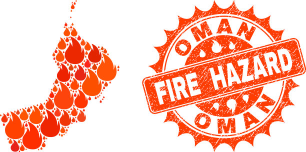 阿曼燃烧及火灾危险性地图组成图片下载