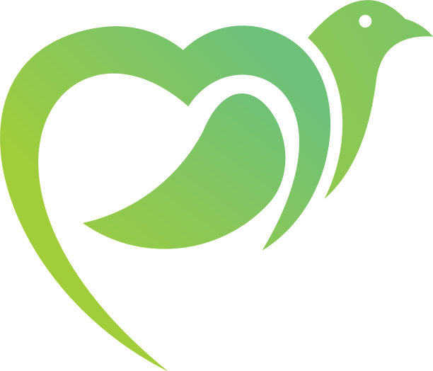 叶鸟标志模板图片下载