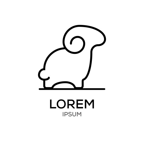 山羊、绵羊、绵羊线站图标设计简单图片下载