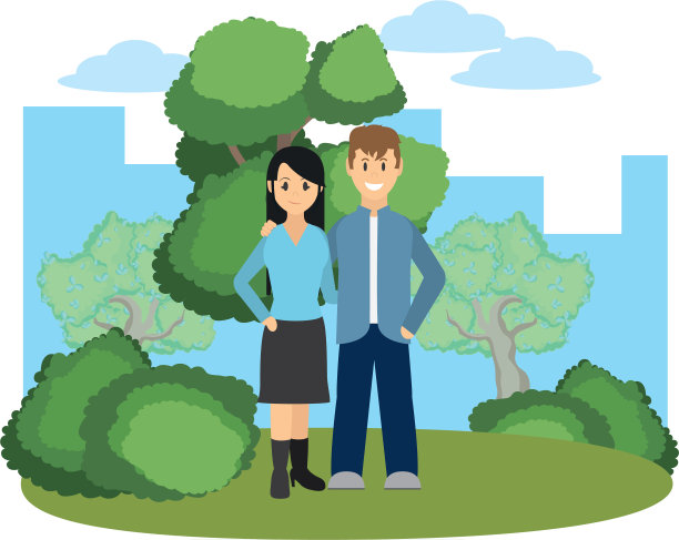 年轻夫妇卡通图片下载