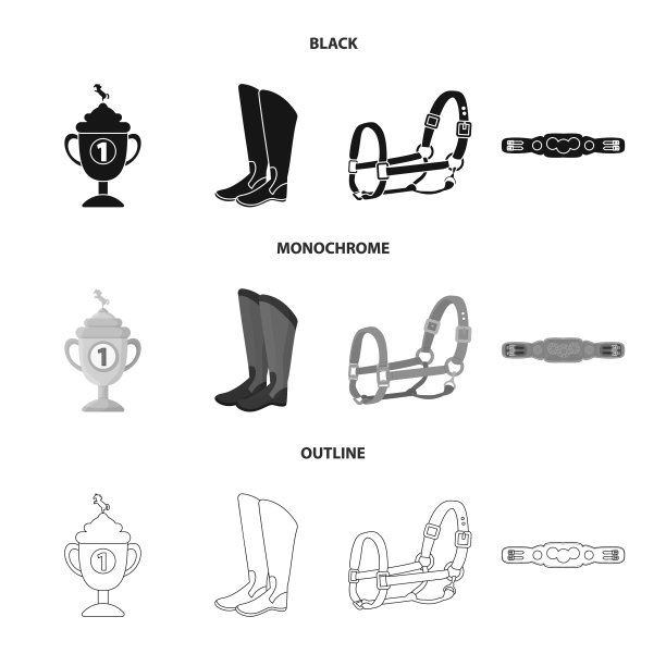 隔离物体设备和骑马标志设置图片下载