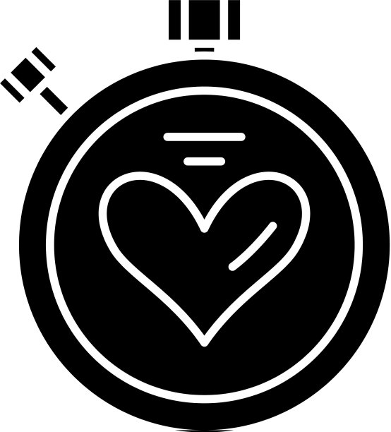 运动计时器黑色图标标志孤立图片下载