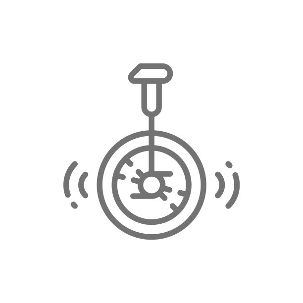 独轮车马戏团线条图标图片下载