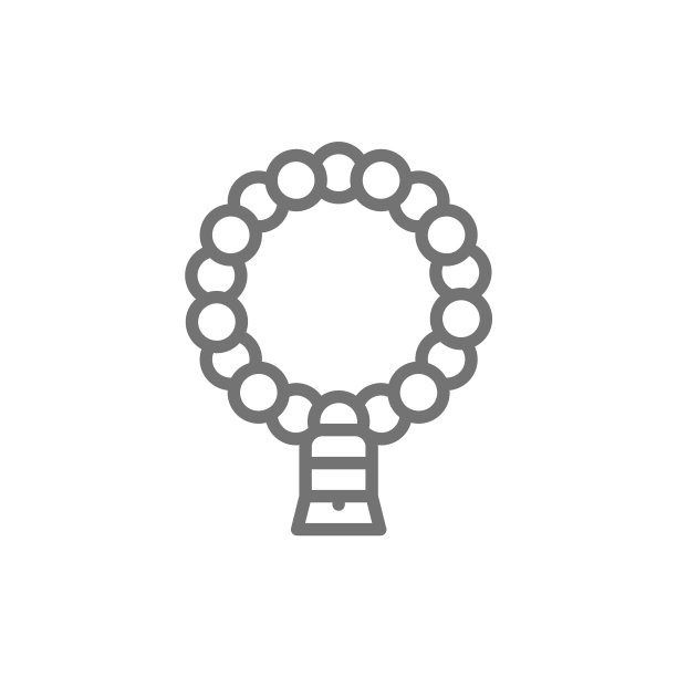 自然穆斯林念珠线图标图片下载