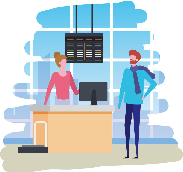 女人在机场工作，电脑和男人图片下载