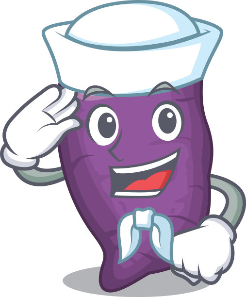 水手紫甘薯孤立性状图片下载