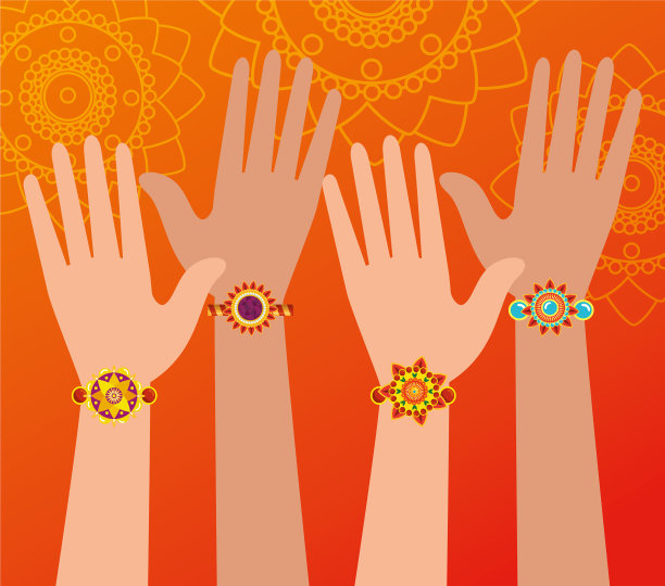 手与印度手镯装饰设计图片下载