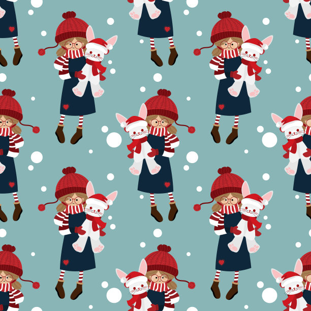 圣诞假期季节无缝模式图片下载