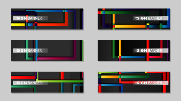 广场横幅系列色彩鲜艳的渐变图片下载
