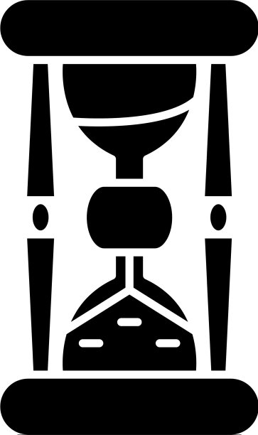 沙漏黑色图标标志孤立图片下载