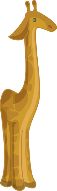 玩具长颈鹿有趣的人物孤立在白色图片下载