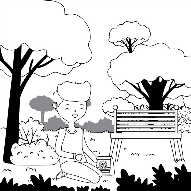 少年卡通狗粮设计图片下载