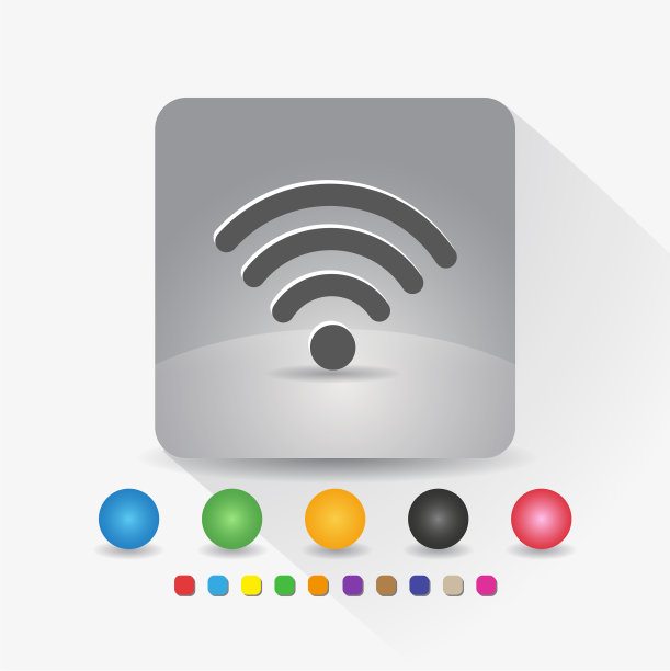 信号WiFi图标符号灰色方块APP图片下载