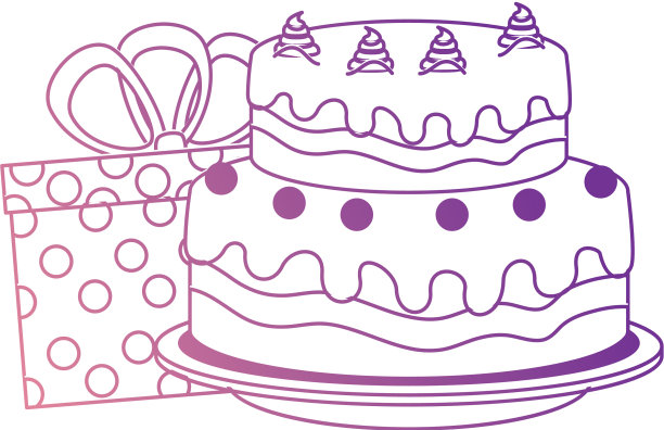 香甜可口的蛋糕与礼物礼物图片下载