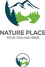 山标志典雅而山标志设计图片下载