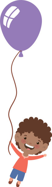 手里拿着氦气球的婴儿微笑着图片下载