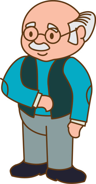 成年男性眼镜老人图片下载