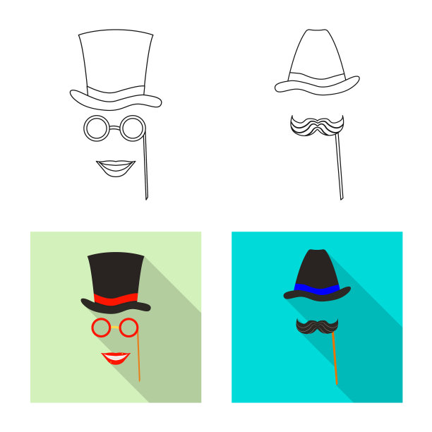 设计派对和生日图标集图片下载