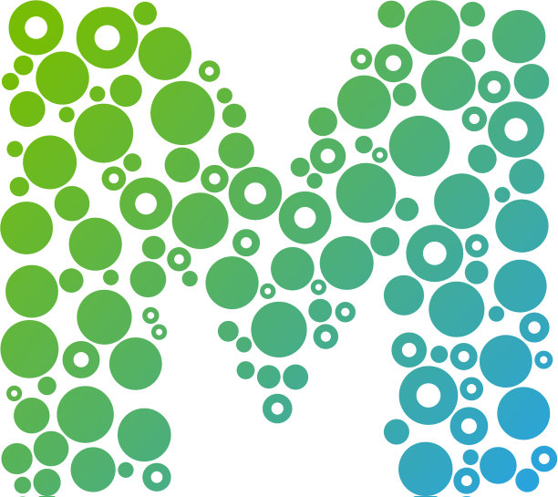 M粒子字母标志图标设计图片下载