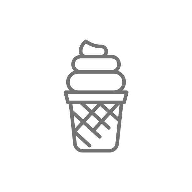 意大利冰淇淋 gelato 线条图标图片下载