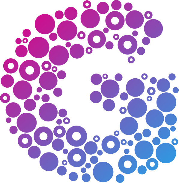 G粒子字母标志图标设计图片下载