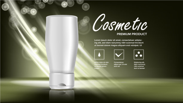 化妆瓶横幅优雅的女人图片下载