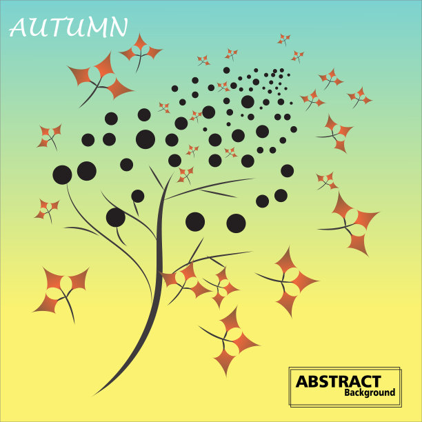 五彩缤纷的秋天背景与落叶图片下载