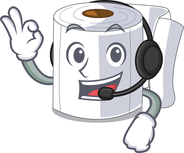 用耳机与卫生纸隔离图片下载