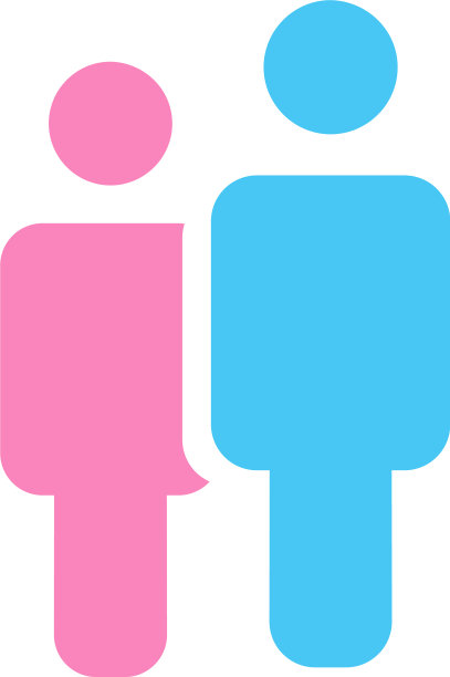 男性和女性图标孤立在白色背景图片下载