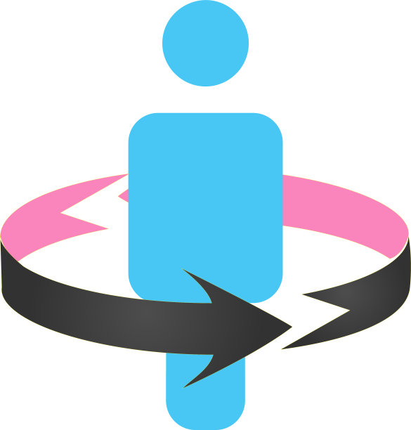 用户图标与箭头围绕保险解决方案图片下载