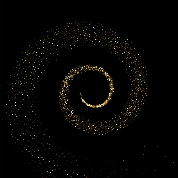 金色的闪光粒子盘旋旋转图片下载