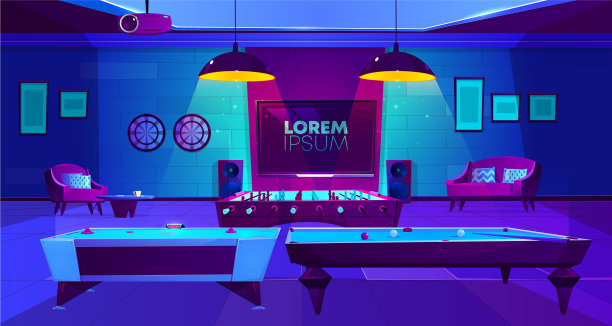 住宅地下室休闲娱乐室图片下载