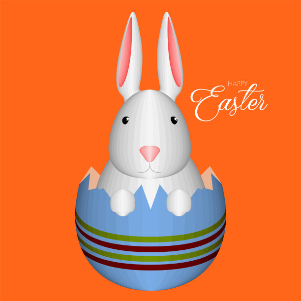 孤立快乐复活节横幅图片下载