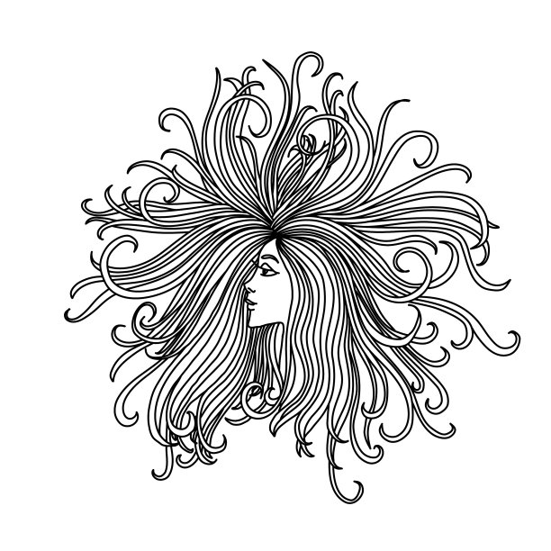 有一头漂亮长发的女孩图片下载