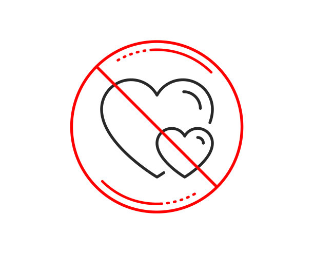 情侣爱情线标志两颗心图片下载